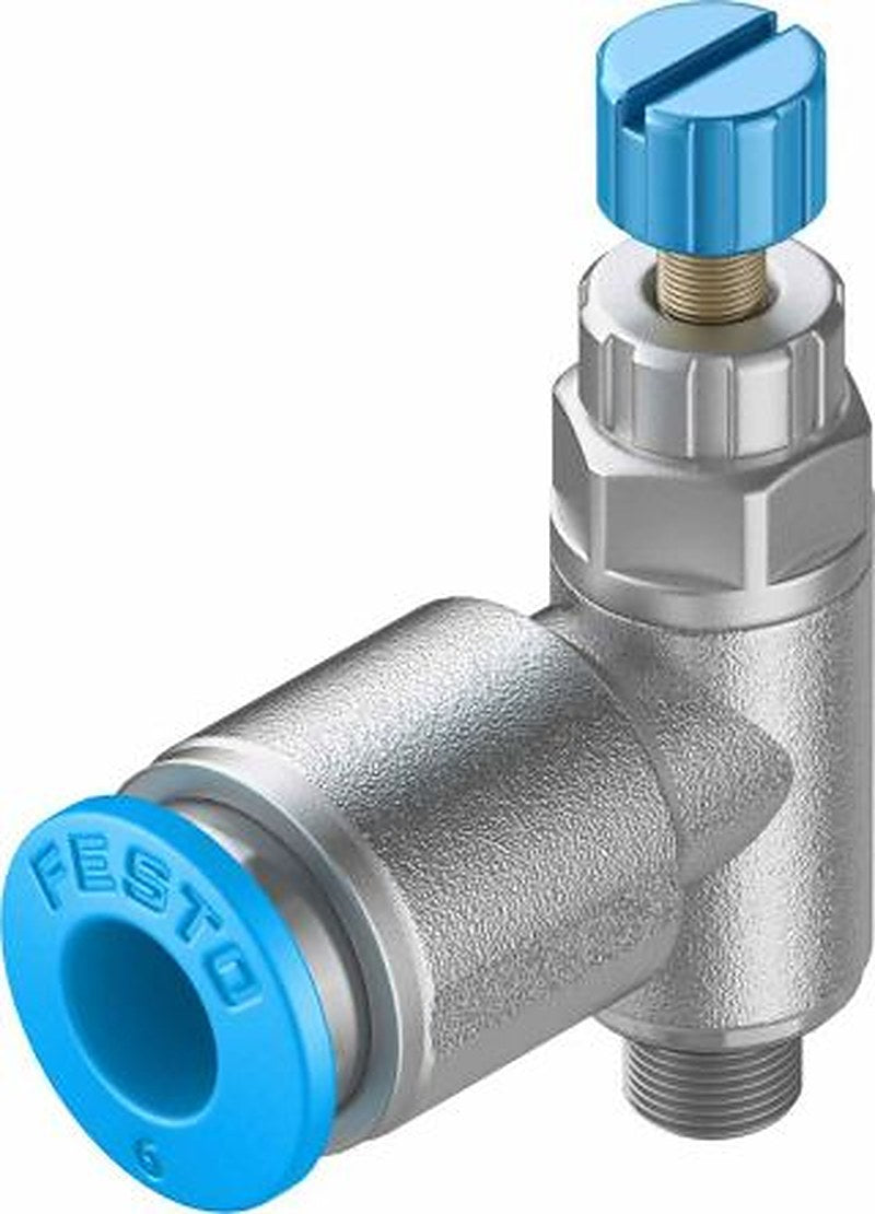 Festo GRLA Series Flow Controller Exhaust Valve, 197578, Inlet Female, Male, Outlet Male, Female