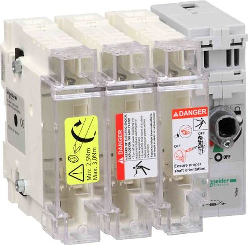 Schneider Electric Fuse Switch Disconnector, 3-Pole, 63 A, 63A