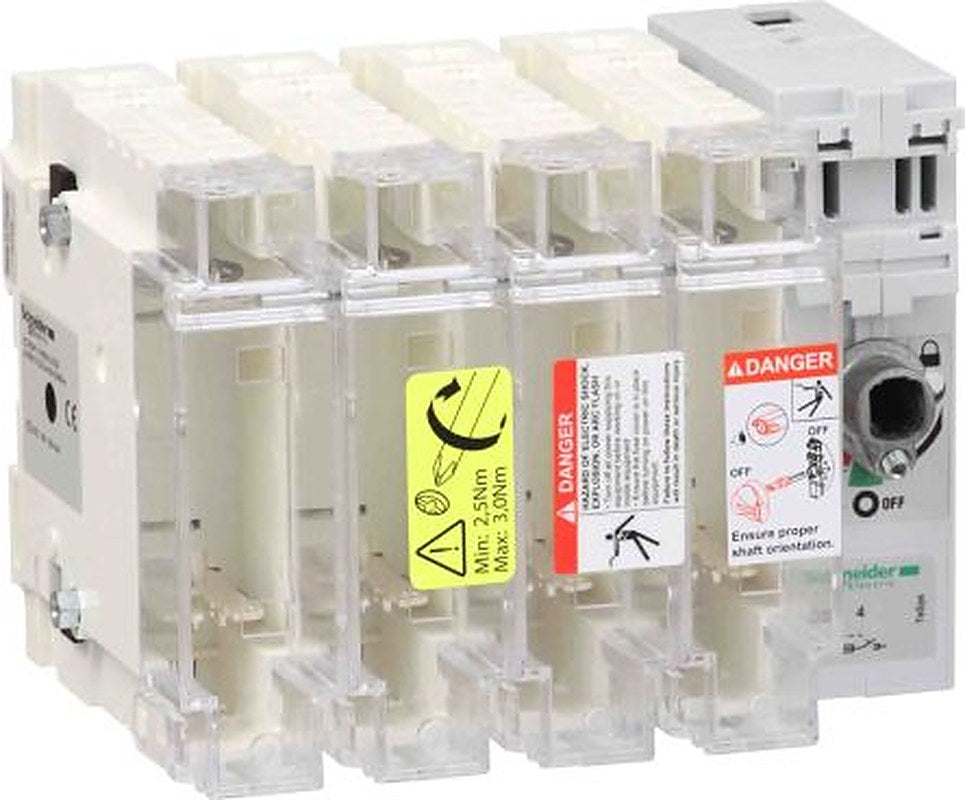 Schneider Electric Fuse Switch Disconnector, 4-Pole, 100 A, 100A