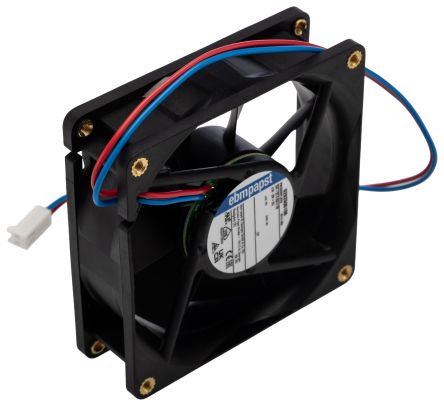 ebm-papst 8400 N Series Axial Fan, 24V dc, 33 m³/h, 700 mW, IP20 80 mm 25mm 25 mm
