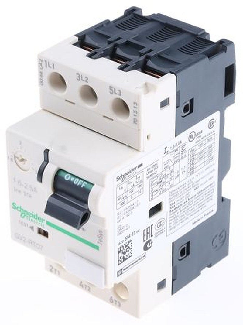 Schneider Electric 1.6A, 2.5 A TeSyS GV Motor Protection Circuit Breaker, 690V, 60 °C, -20 °C
