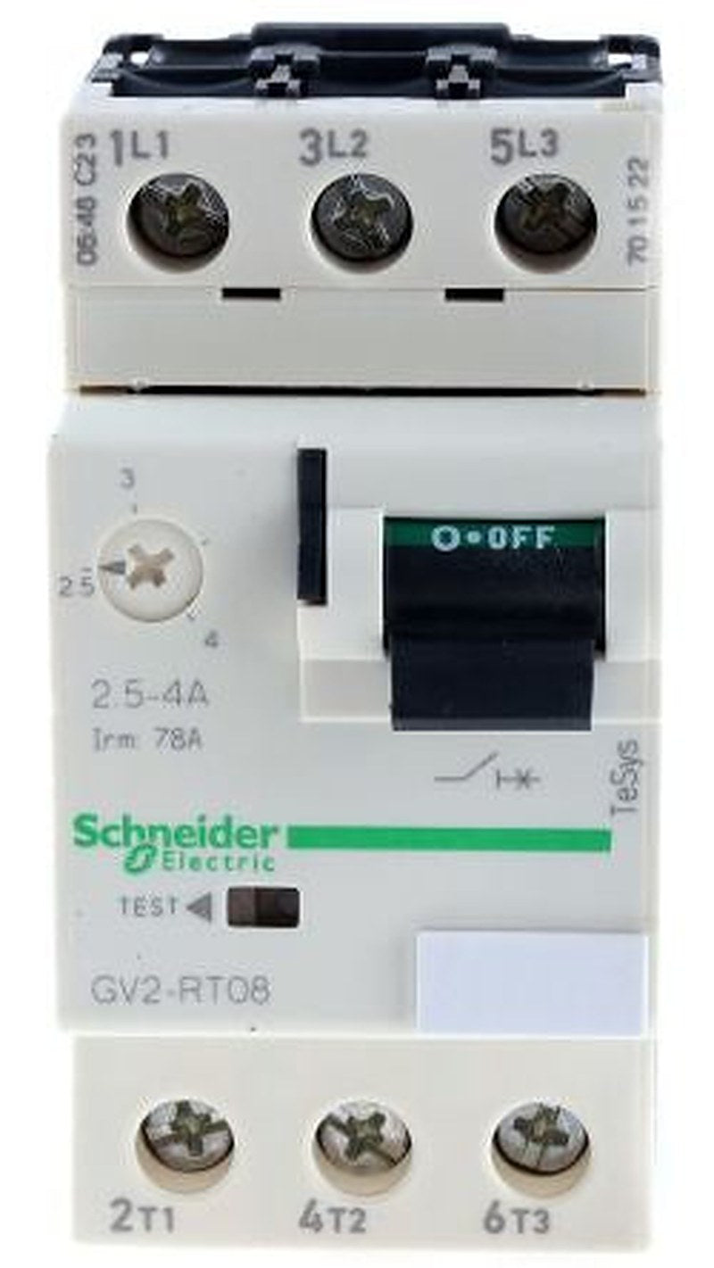 Schneider Electric 2.5A, 4 A TeSyS GV Motor Protection Circuit Breaker, 690V, 60 °C, -20 °C