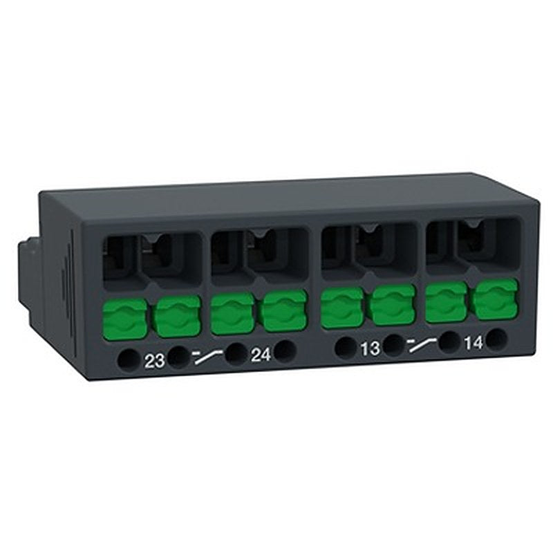 Schneider Electric Auxiliary Contact Block, TeSys Deca 2 NO With Snap-In Terminal Terminal, 2.5A, 300V, GVAE20A