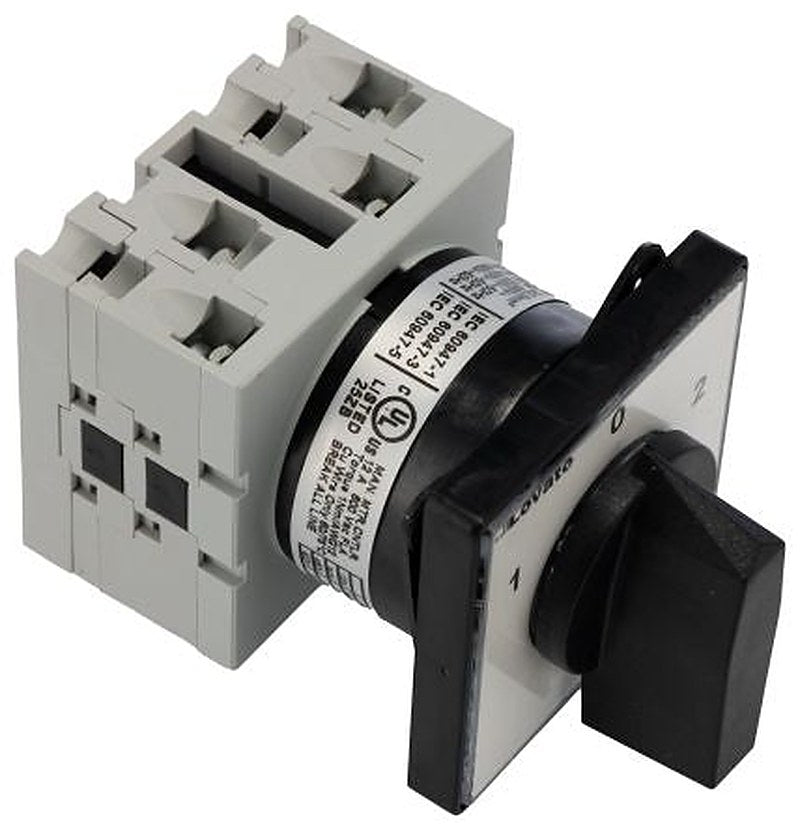 Lovato 3 Position 60 °, Short Black Handle Actuator 16 A