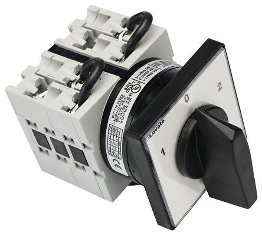 Lovato 3 Position 60 °, Short Black Handle Actuator 32 A