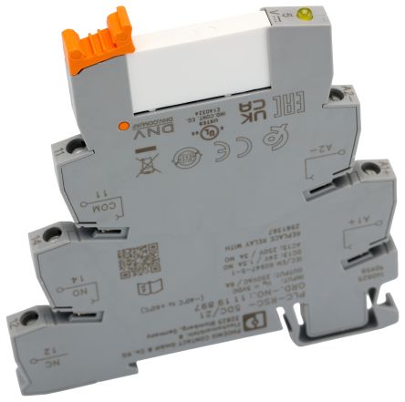 Phoenix Contact PLC-RSC Series Relay Module, DIN Rail, 4.5V dc Coil, SPDT, 38mA