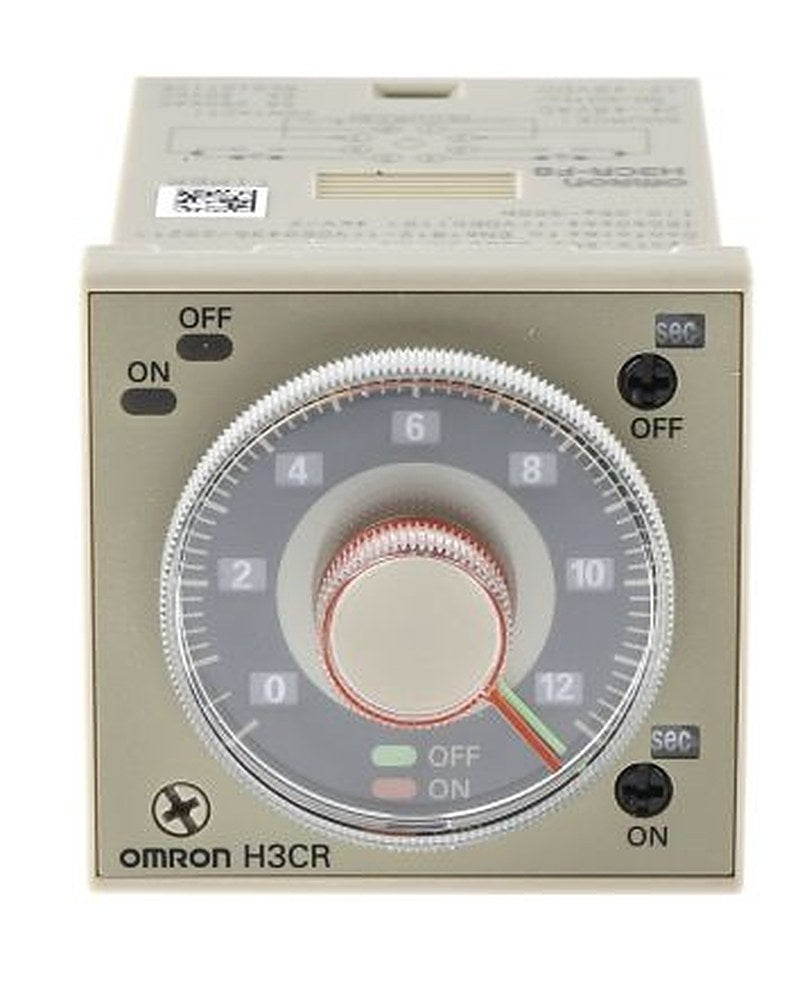 Omron H3CR Series DIN Rail Timer Relay, 2-Contact, 24 V dc 24V ac, 0.05 s to 30 h, 1-Function, DPDT Switch Configuration
