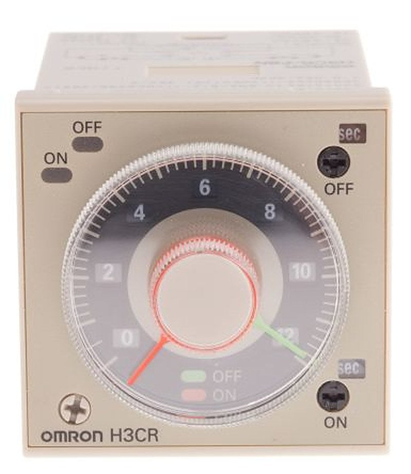 Omron H3CR Series DIN Rail Timer Relay, 2-Contact, 48 V dc 24 V, 48V ac, 0.05 s to 300 h, Multifunction-Function, DPDT