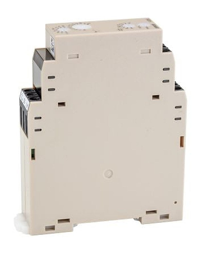 Omron H3DK Series DIN Rail Timer Relay, 2-Contact, 12 to to 240 V dc 12V ac, 0.1 s to 1200 h, Multifunction-Function,