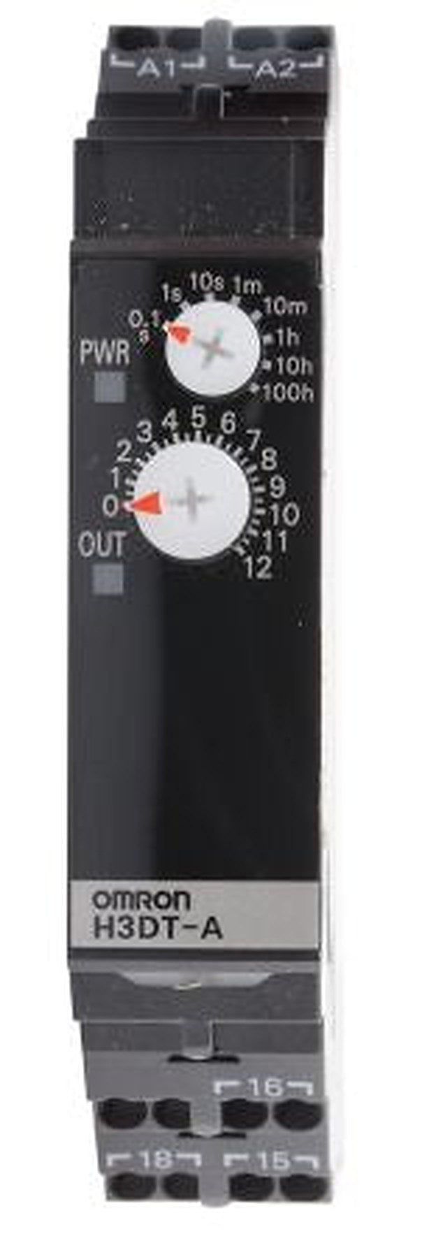 Omron H3DT Series DIN Rail Timer Relay, 2-Contact, 240 V dc 24V ac, 240 V ac, 0.1 s to 1200 h, 1-Function, SPDT Switch