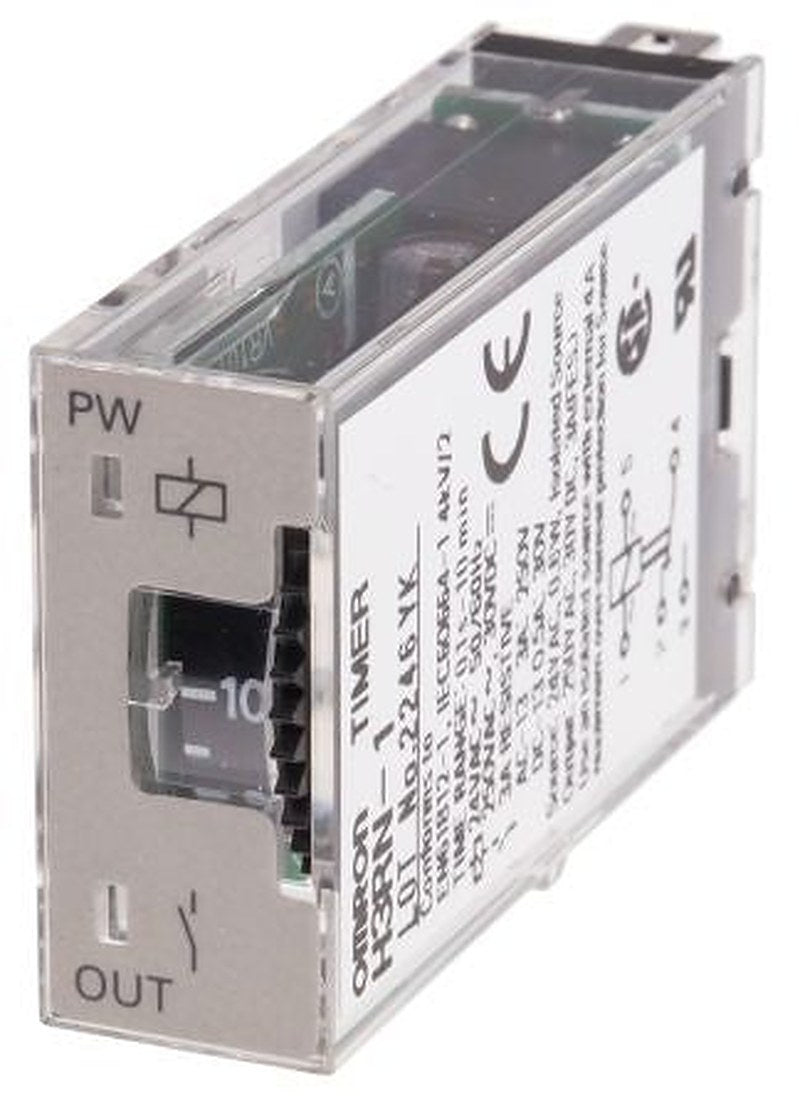 Omron H3RN Series Timer Relay, 1-Contact, 24 V ac 24V ac, 0.1 s to 10 min, Multifunction-Function, SPDT Switch