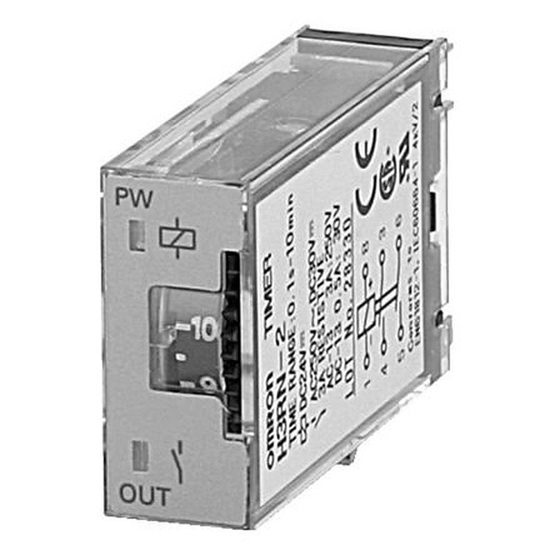 Omron H3RN Series Front Timer Relay, 2-Contact, 24 V dc 24V ac, 0.1 to 600 s, Multifunction-Function, DPST Switch