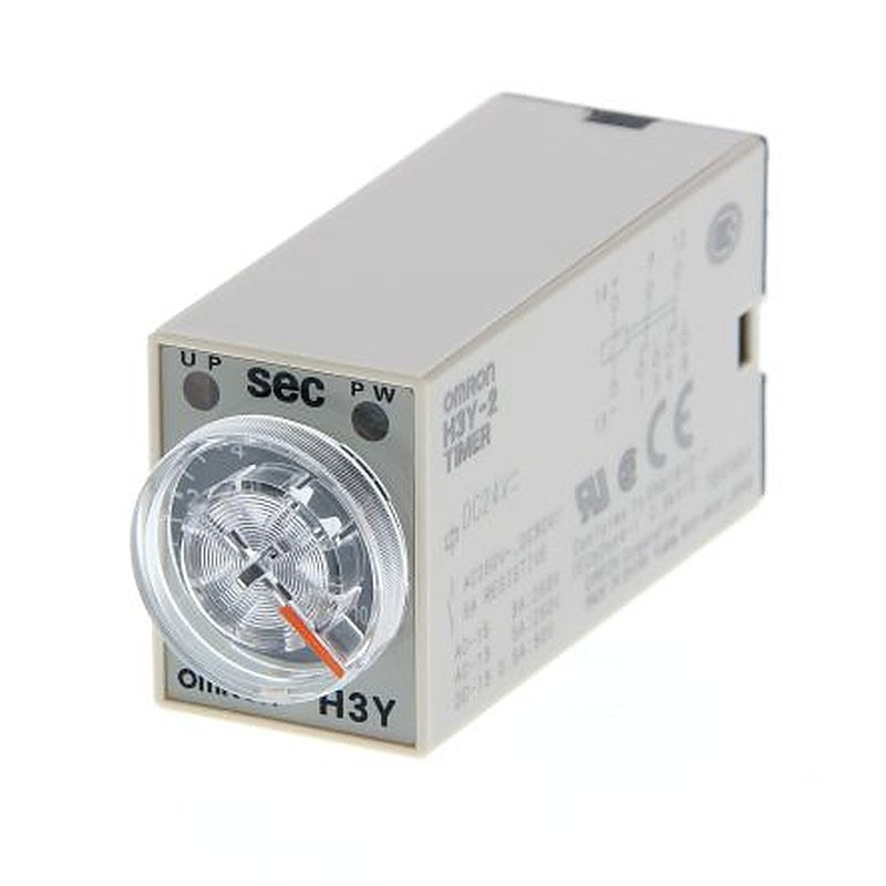 Omron Timer Relay, 4-Contact, 24 V ac 24V ac, 0.5 to 10 s, 1-Function, DPDT Switch Configuration