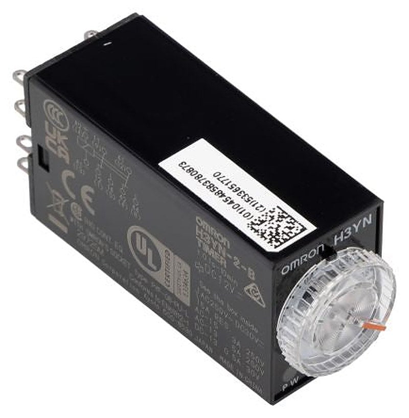 Omron H3YN Series Panel Solid State Timer, 8-Contact, 125 V dc 12V ac, 0.1 s to 10 min, Multifunction-Function, DPDT