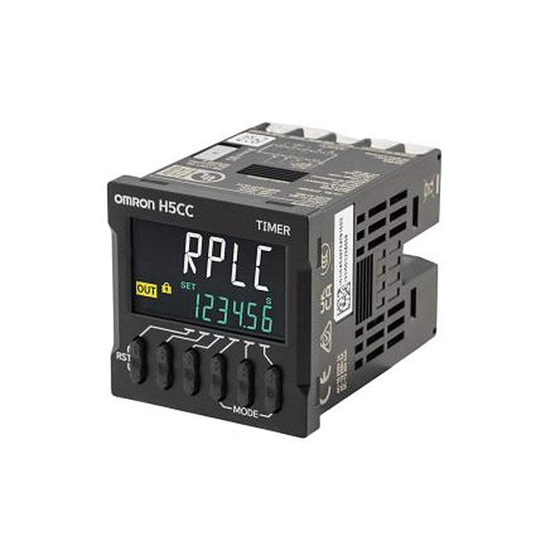Omron H5CC Series Flush Timer Relay, 1-Contact, 12 to 48 V dc 12V ac, 48 V ac, 0.001 s to 999999h h, 2-Function, SPDT