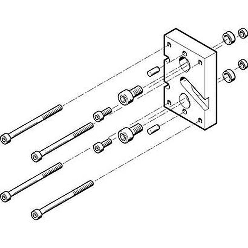 Festo Adapter Kit HAPG-SD2-23, For Use With Pneumatic Cylinder & Actuator