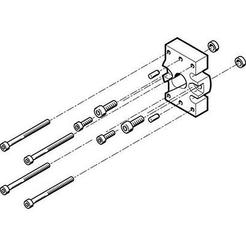 Festo Adapter Kit HAPG-SD2-24, For Use With Pneumatic Cylinder & Actuator