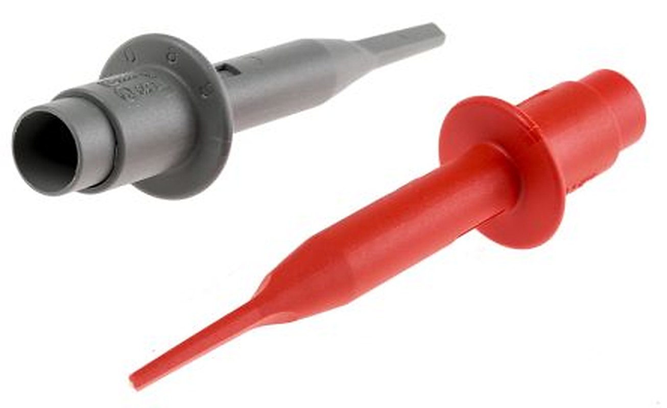 Fluke Grey, Red Hook Clip, 2.5 mm Tip Oscilloscope Probe, 600V ac