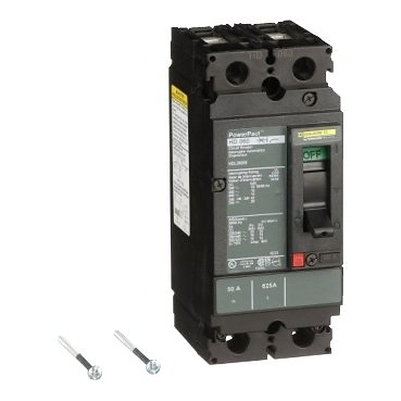 Circuit breaker, PowerPacT H, 50A, 2 pole, 600VAC, 14kA, lugs, thermal magnetic, 80% (Circuit breaker PowerPacT H) is a Schneider Electric product. Designed for reliable performance and long service life. Available across Iraq — contact us for pricing and delivery options.