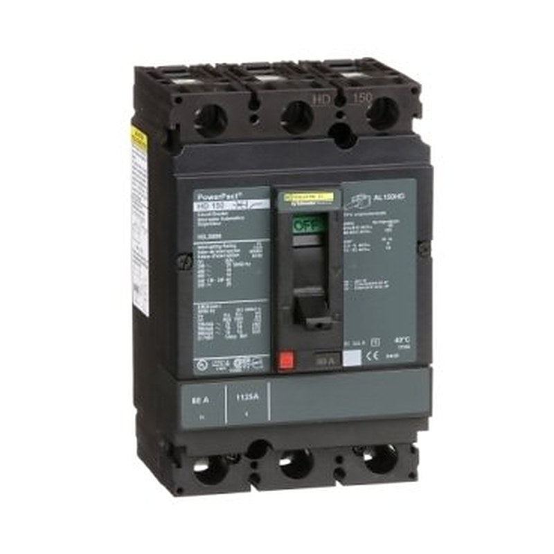 Circuit breaker, PowerPacT H, 80A, 3 pole, 600VAC, 14kA, lugs, thermal magnetic, 80% (Circuit breaker PowerPacT H) is a Schneider Electric product. Designed for reliable performance and long service life. Available across Iraq — contact us for pricing and delivery options.