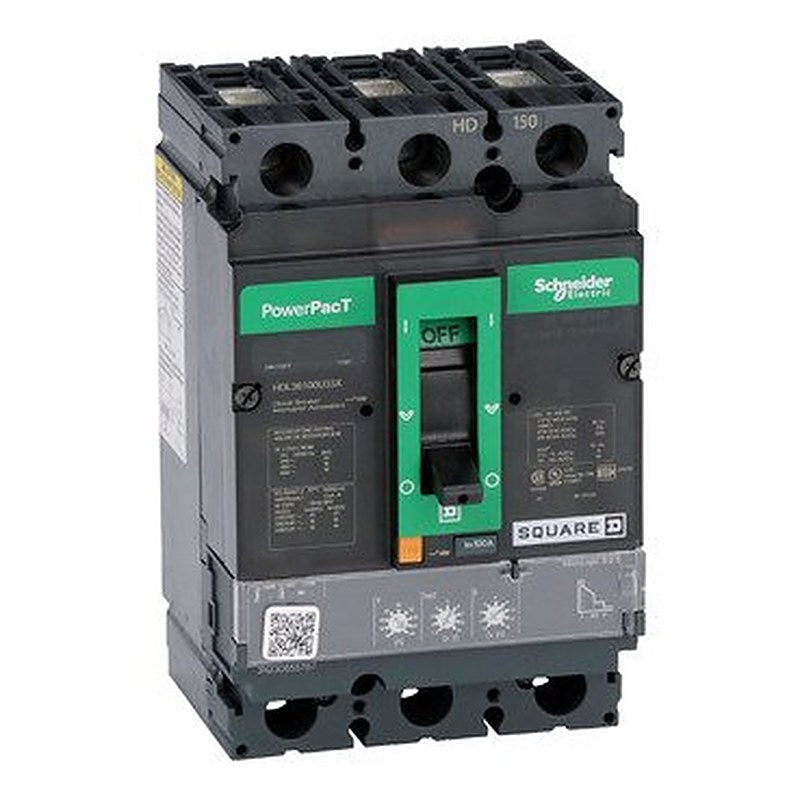 Circuit breaker, PowerPacT H, 100A, 3 pole, 600VAC, 14kA, lugs, Micrologic 3.2S, 80% (Circuit breaker PowerPacT H) is a Schneider Electric product. Designed for reliable performance and long service life. Available across Iraq — contact us for pricing and delivery options.