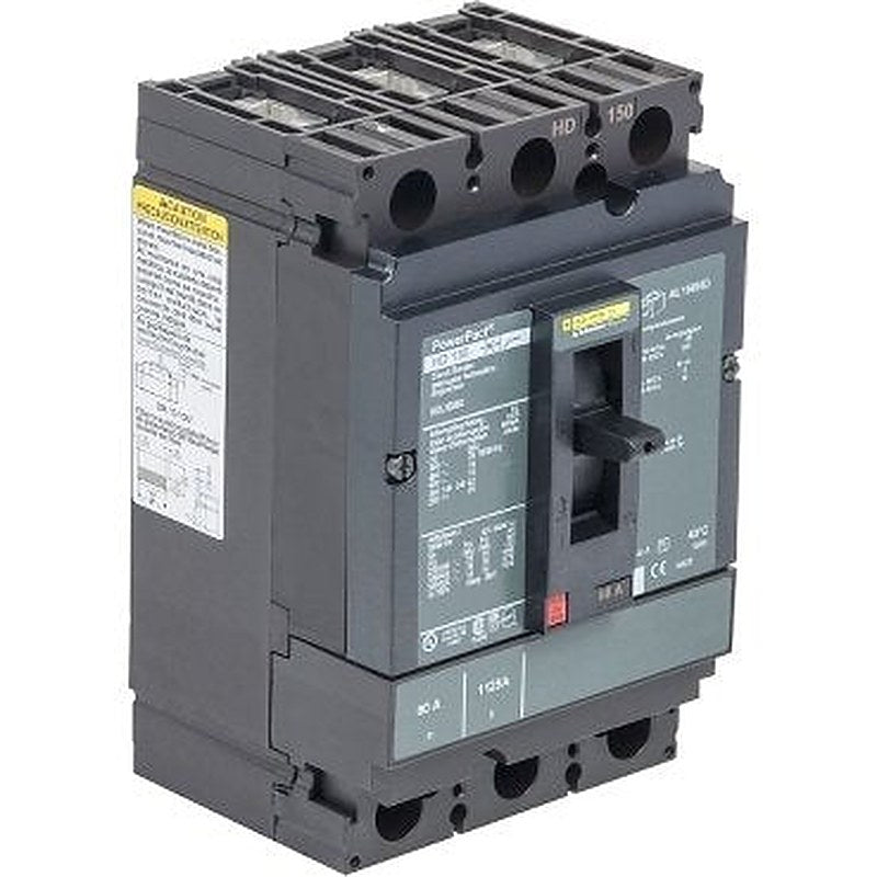 Circuit breaker, PowerPacT H, 150A, 3 pole, 600VAC, 14kA, lugs, thermal magnetic, 80%, 50 degree ambient (Circuit breaker PowerPacT H) is a Schneider Electric product. Designed for reliable performance and long service life. Available across Iraq — contact us for pricing and delivery options.