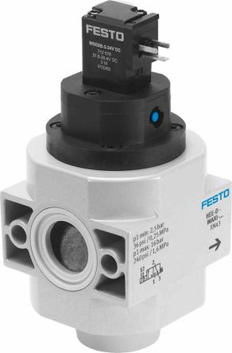Festo Piloted Pneumatic Manual Control Valve HEE Series, G G 3/8, 172962