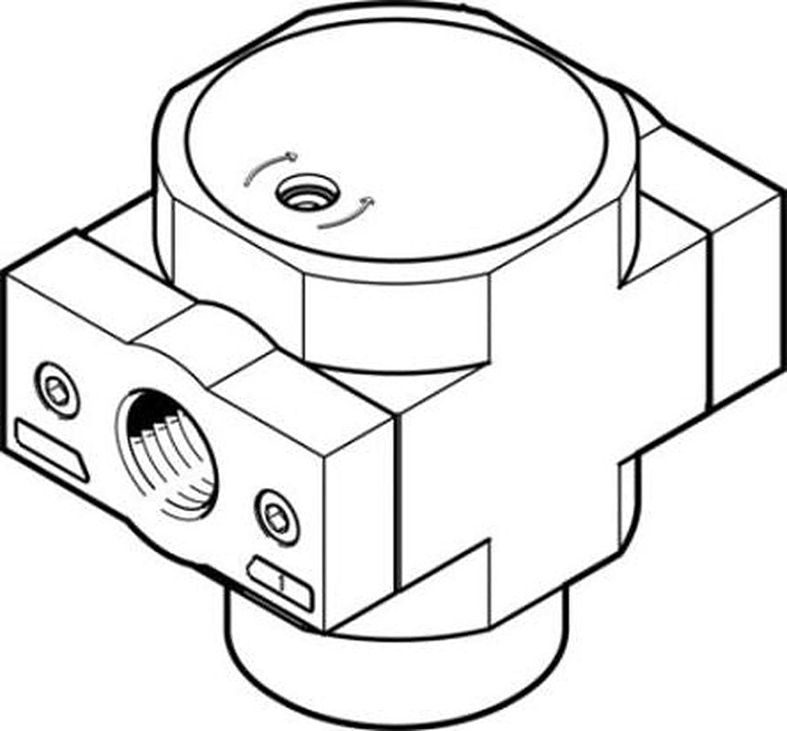 Festo Pneumatic Pneumatic Manual Control Valve HEL Series, G G 1/2, 186522
