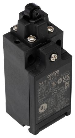 Omron D4n Series Roller Plunger Limit Switch, 1 NO/1 NC, IP67, Plastic Housing, 240V, 10A