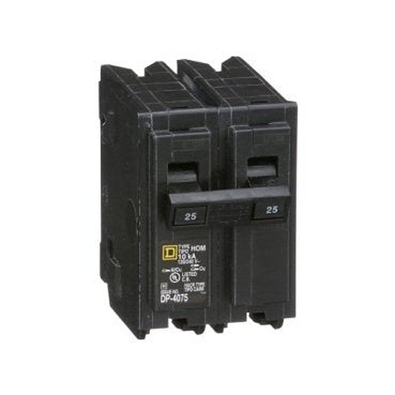 Mini circuit breaker, Homeline, 25A, 2 pole, 120/240VAC, 10kA AIR, standard type, plug in, UL (Mini circuit breaker Homeline) is a Schneider Electric product. Designed for reliable performance and long service life. Available across Iraq — contact us for pricing and delivery options.