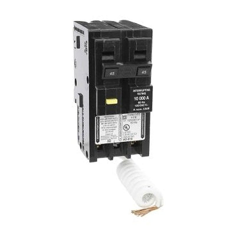 Mini circuit breaker, Homeline, 45A, 2 pole, 120/240VAC, 10kA AIR, ground fault class A, plug in, UL (Mini circuit breaker Homeline) is a Schneider Electric product. Designed for reliable performance and long service life. Available across Iraq — contact us for pricing and delivery options.
