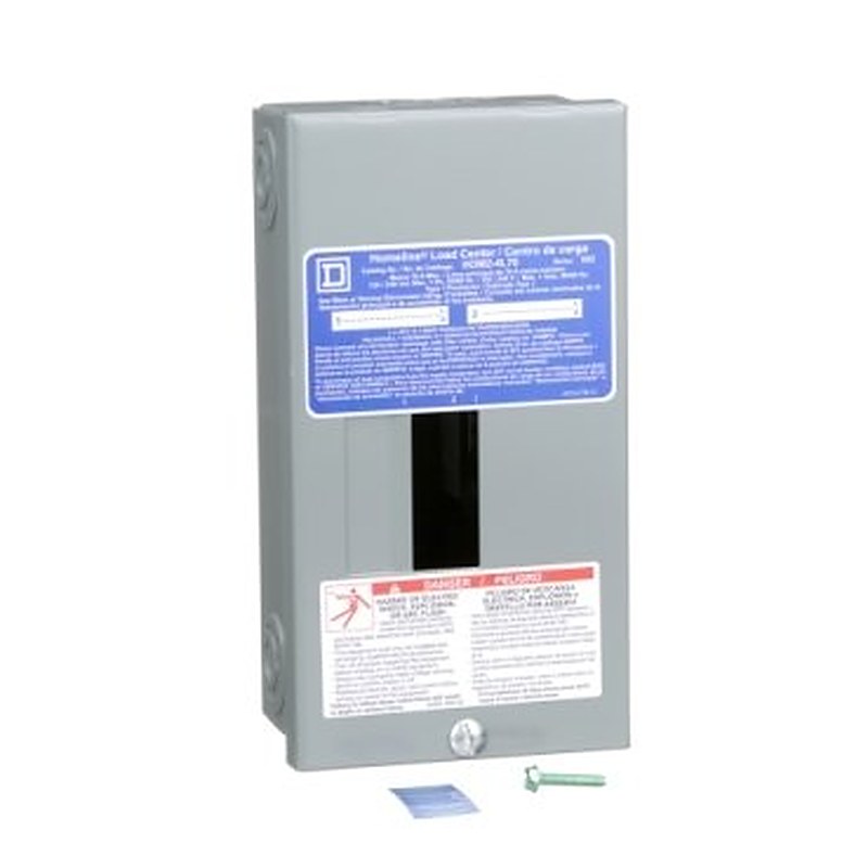 Load center, Homeline, 1 phase, 2 spaces, 4 circuits, 70A fixed main lugs, NEMA1, surface cover (Load center Homeline) is a Schneider Electric product. Designed for reliable performance and long service life. Available across Iraq — contact us for pricing and delivery options.