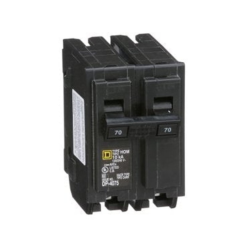 Mini circuit breaker, Homeline, 70A, 2 pole, 120/240VAC, 10kA AIR, standard type, plug in, UL (Mini circuit breaker Homeline) is a Schneider Electric product. Designed for reliable performance and long service life. Available across Iraq — contact us for pricing and delivery options.