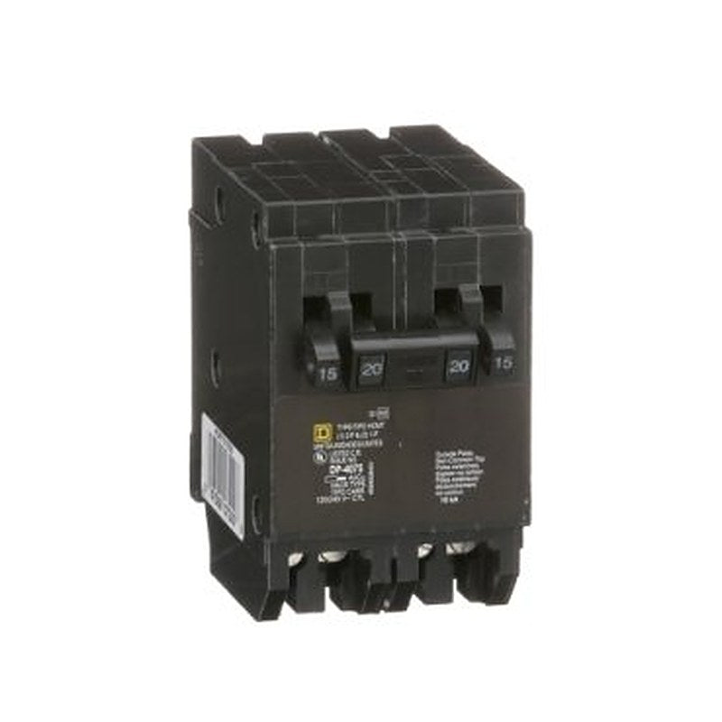 Tandem circuit breaker, Homeline, 2 x 1 pole at 15A, 1 x 2 pole at 20A, 120/240VAC, 10kA AIR, plug in, UL (Tandem circuit breaker Homeline) is a Schneider Electric product. Designed for reliable performance and long service life. Available across Iraq — contact us for pricing and delivery options.