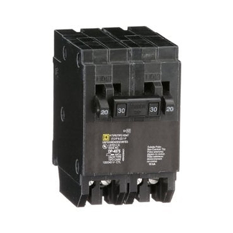 Tandem circuit breaker, Homeline, 2 x 1 pole at 20A, 1 x 2 pole at 30A, 120/240VAC, 10kA AIR, plug in, UL (Tandem circuit breaker Homeline) is a Schneider Electric product. Designed for reliable performance and long service life. Available across Iraq — contact us for pricing and delivery options.