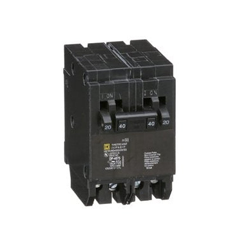 Tandem circuit breaker, Homeline, 2 x 1 pole at 20A, 1 x 2 pole at 40A, 120/240VAC, 10kA AIR, plug in, UL (Tandem circuit breaker Homeline) is a Schneider Electric product. Designed for reliable performance and long service life. Available across Iraq — contact us for pricing and delivery options.
