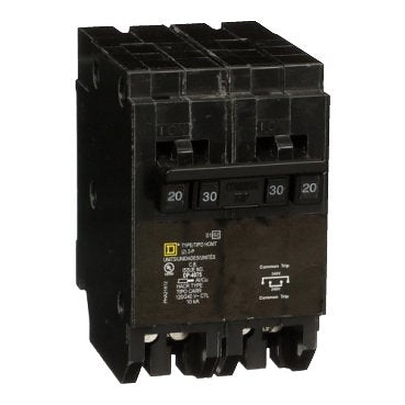 Quad tandem circuit breaker, Homeline, 1 x 2 pole at 20A, 1 x 2 pole at 30A, 120/240 V, 10kA AIR, plug in, UL (Quad tandem circuit breaker Homeline) is a Schneider Electric product. Designed for reliable performance and long service life. Available across Iraq — contact us for pricing and delivery options.