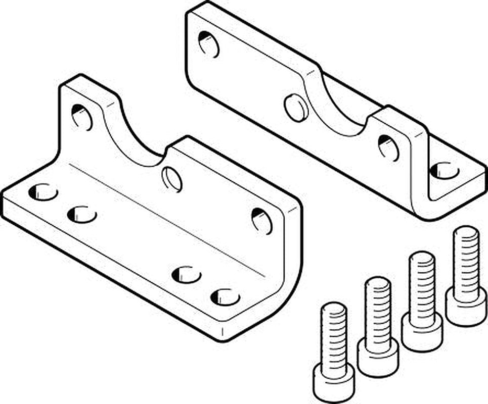 Festo Foot Mounting Kit HPC-63, For Use With Pneumatic Cylinder & Actuator