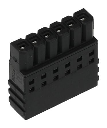 Phoenix Contact PTSM 0.5/6-P-2.5 Series Pluggable Terminal Block, 6-Contact, 2.5 mm Pitch, 1 Row, 1778874