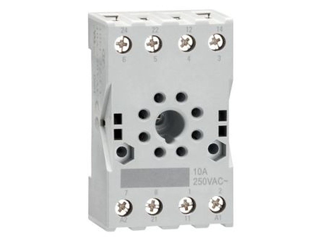 Lovato HR 8 Way 250V DIN Rail Relay Socket, for use with HR SERIES