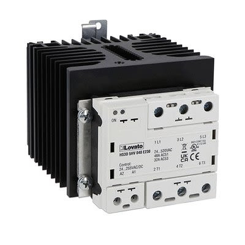 Lovato HS3D Series Relay, 48 A Load, Screw Mount, 520 V Load, 255V Control