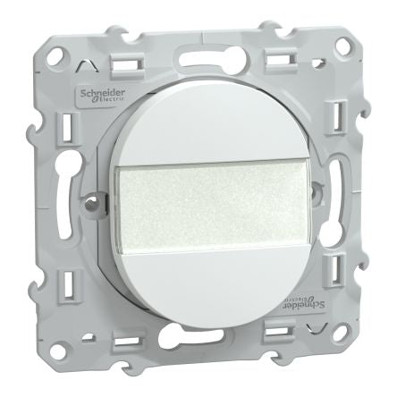 Schneider Electric Ovalis Series Illuminated Push Button Switch, Silicone Polymer, Flush, IP21D 250 V ac