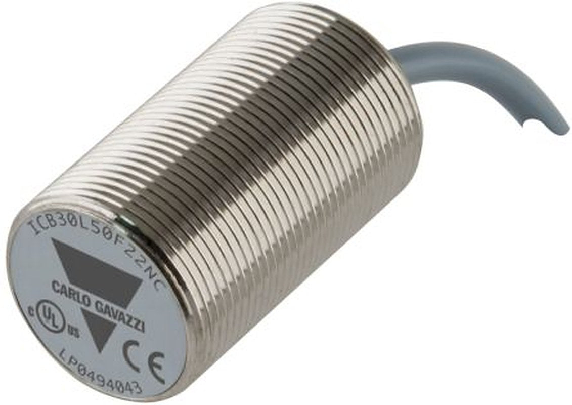 Carlo Gavazzi ICB30L50F22NO Threaded Barrel Inductive Proximity Sensor, M30 NPN ICB30 36V dc 22 mm 36 V dc 200mA