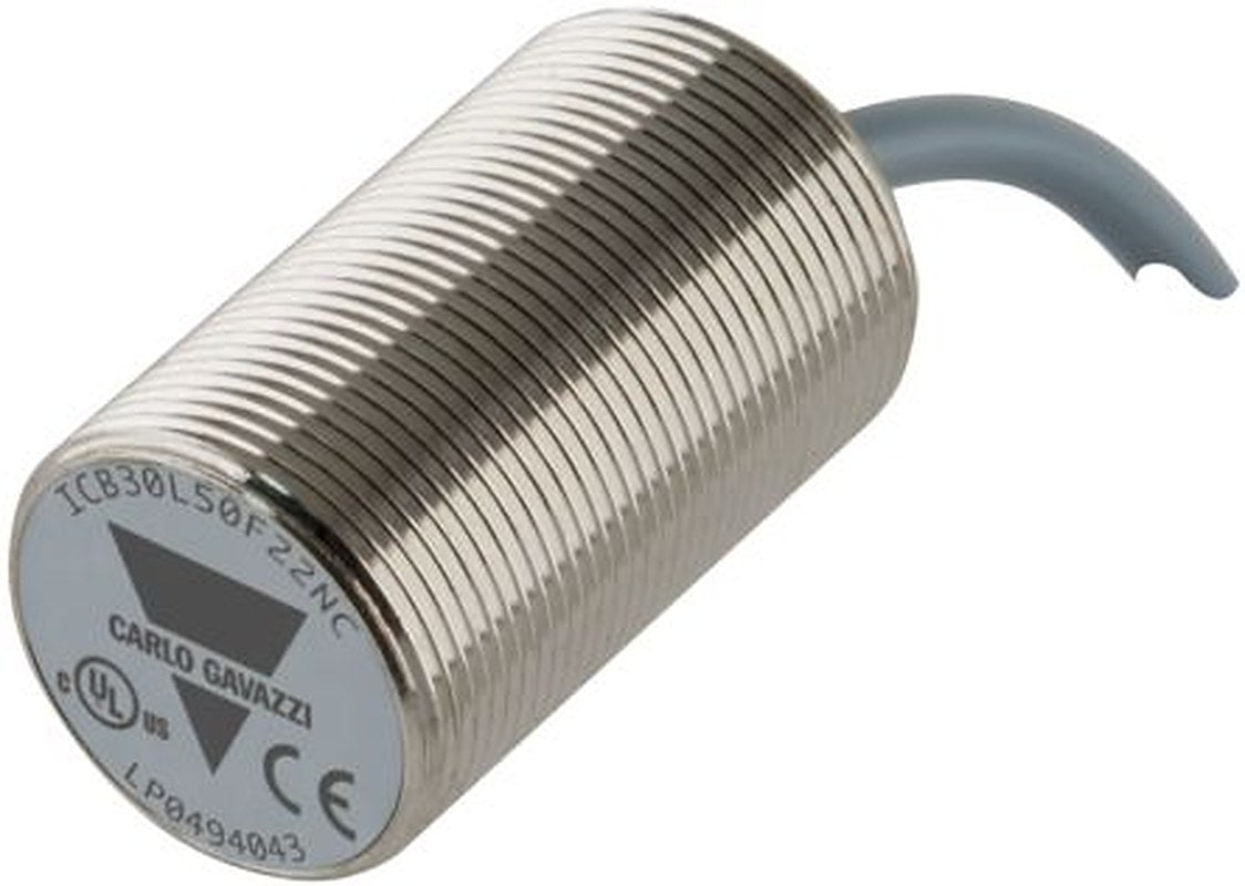 Carlo Gavazzi ICB30L50F22PO Threaded Barrel Inductive Proximity Sensor, M30 PNP ICB30 36V dc 22 mm 36 V dc 200mA