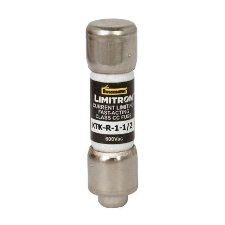 Eaton 1.5A F Melamine Cartridge Fuse, 10 x 38 mm