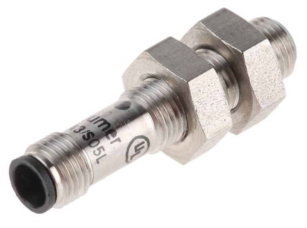 Baumer IFRM 05P15A3/S05L Threaded Barrel Inductive Proximity Sensor, M5 x 0.5 PNP 30V 1 mm 30 V dc 100mA