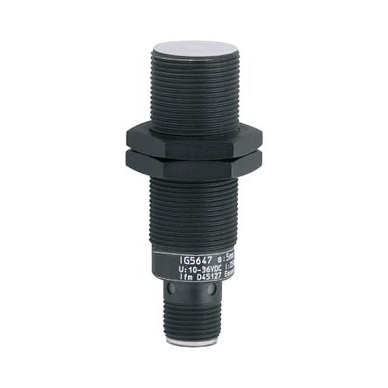 ifm electronic IG5647 Threaded Barrel Inductive Proximity Sensor, M18 x 1 PNP IG5 36V dc 5 mm 36 V dc 250mA