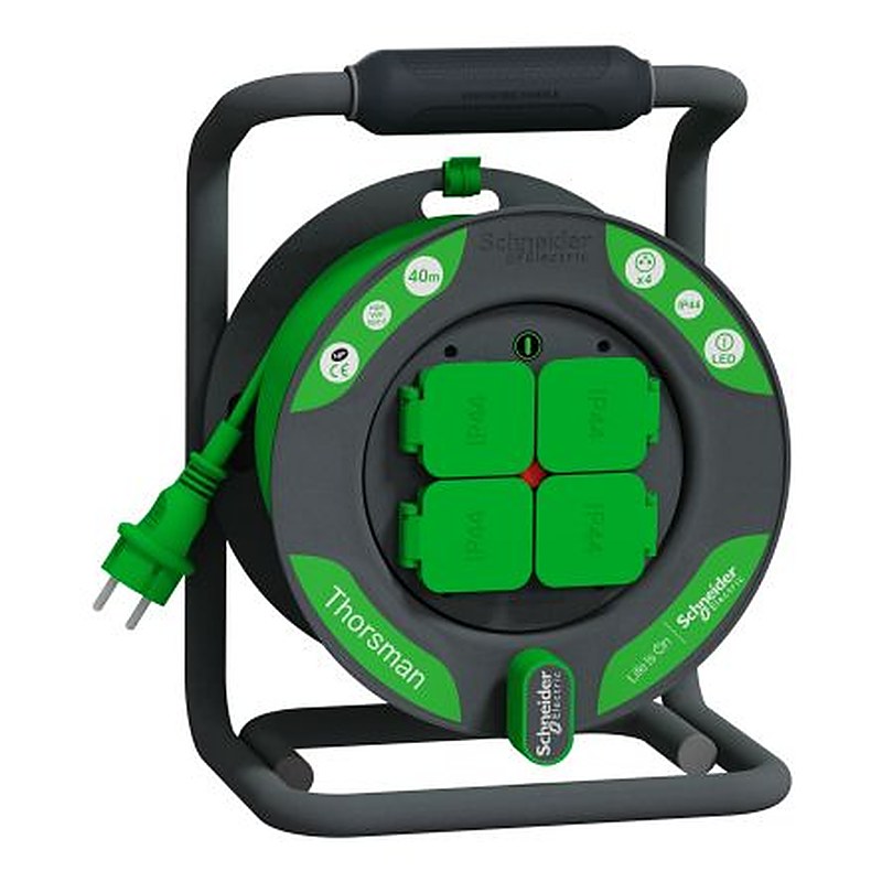 Schneider Electric 40 m 4 Socket CEE 7/5 Cable Reel Cable Reel, 230V, IP44
