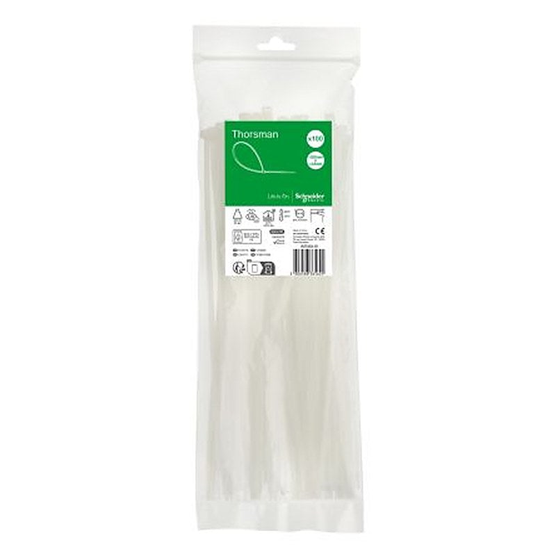 Schneider Electric Cable Tie, Cable Tie, 300 mm x 4.8mm, Clear Polyamide 66