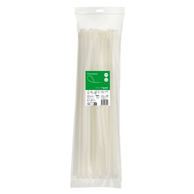 Schneider Electric Cable Tie, Cable Tie, 550 mm x 8.8mm, Clear Polyamide 66